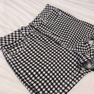 Forever 21 Black and White Checkered Shorts